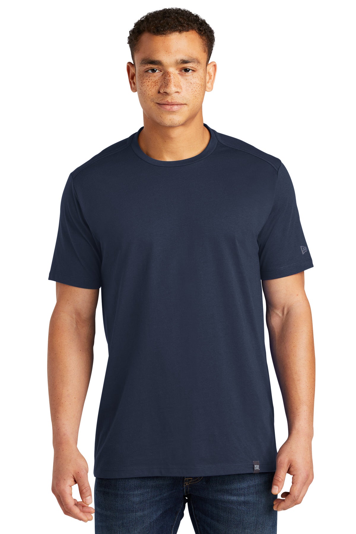 New Era  Heritage Blend Crew Tee. NEA100 True Navy