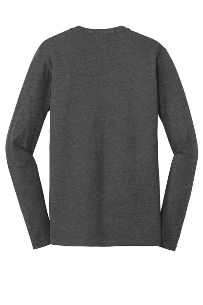 New Era  Heritage Blend Long Sleeve Crew Tee. NEA102 Black Heather
