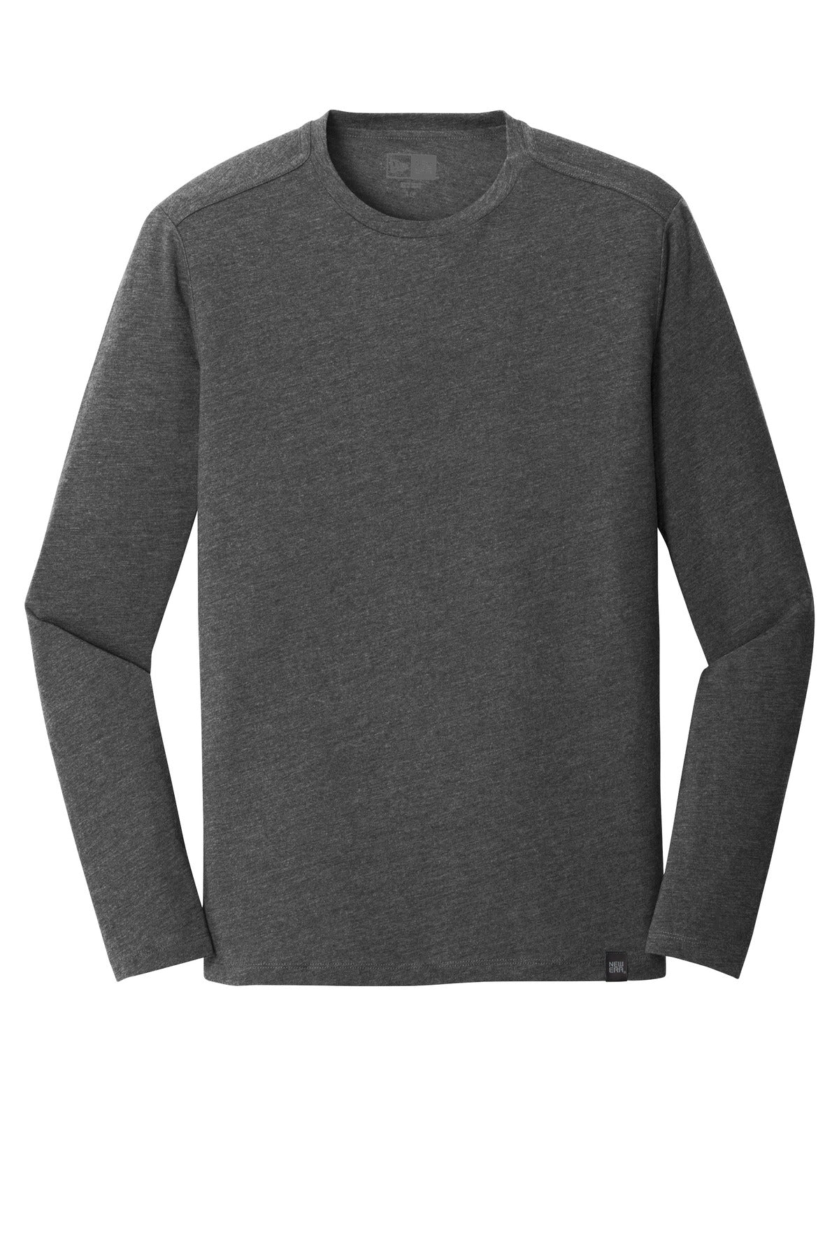 New Era  Heritage Blend Long Sleeve Crew Tee. NEA102 Black Heather