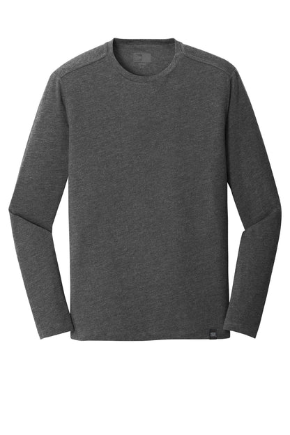 New Era  Heritage Blend Long Sleeve Crew Tee. NEA102 Black Heather