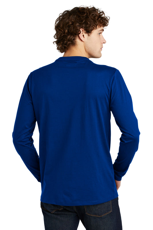 New Era  Heritage Blend Long Sleeve Crew Tee. NEA102 Royal