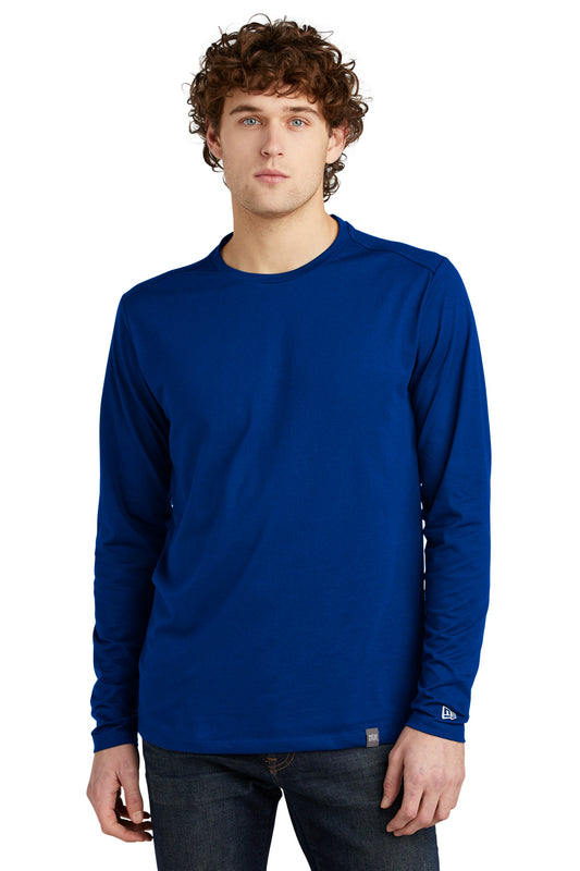 New Era  Heritage Blend Long Sleeve Crew Tee. NEA102 Royal