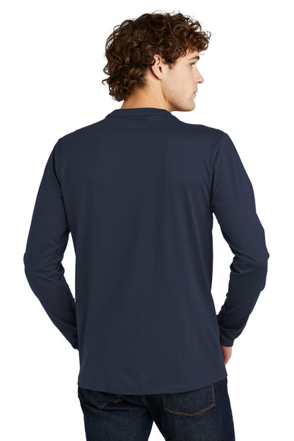 New Era  Heritage Blend Long Sleeve Crew Tee. NEA102 True Navy