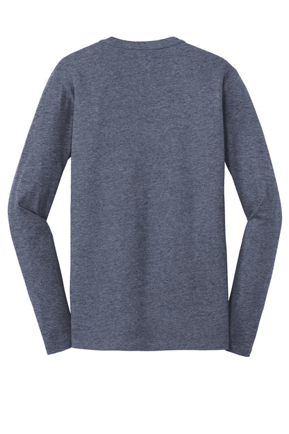 New Era  Heritage Blend Long Sleeve Crew Tee. NEA102 True Navy Heather
