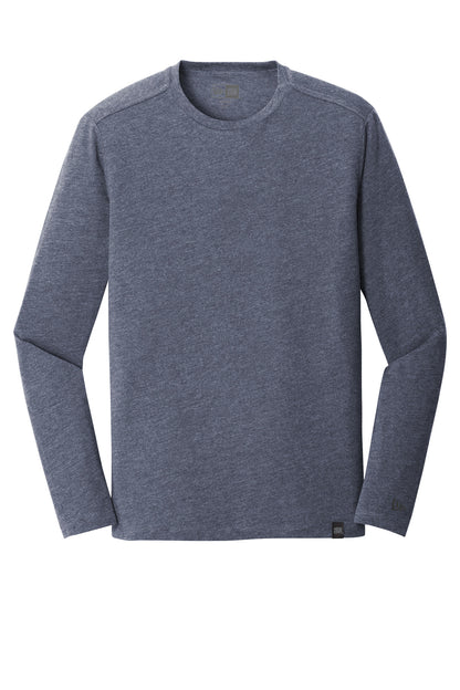 New Era  Heritage Blend Long Sleeve Crew Tee. NEA102 True Navy Heather