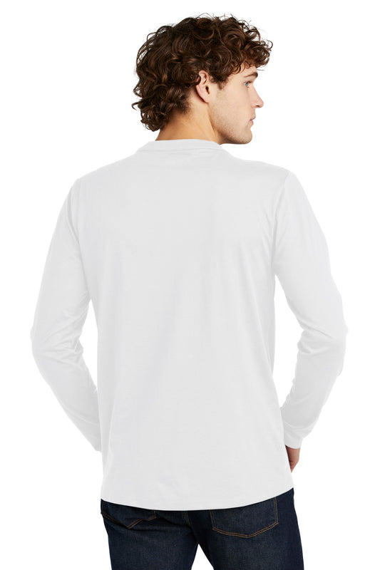 New Era  Heritage Blend Long Sleeve Crew Tee. NEA102 White