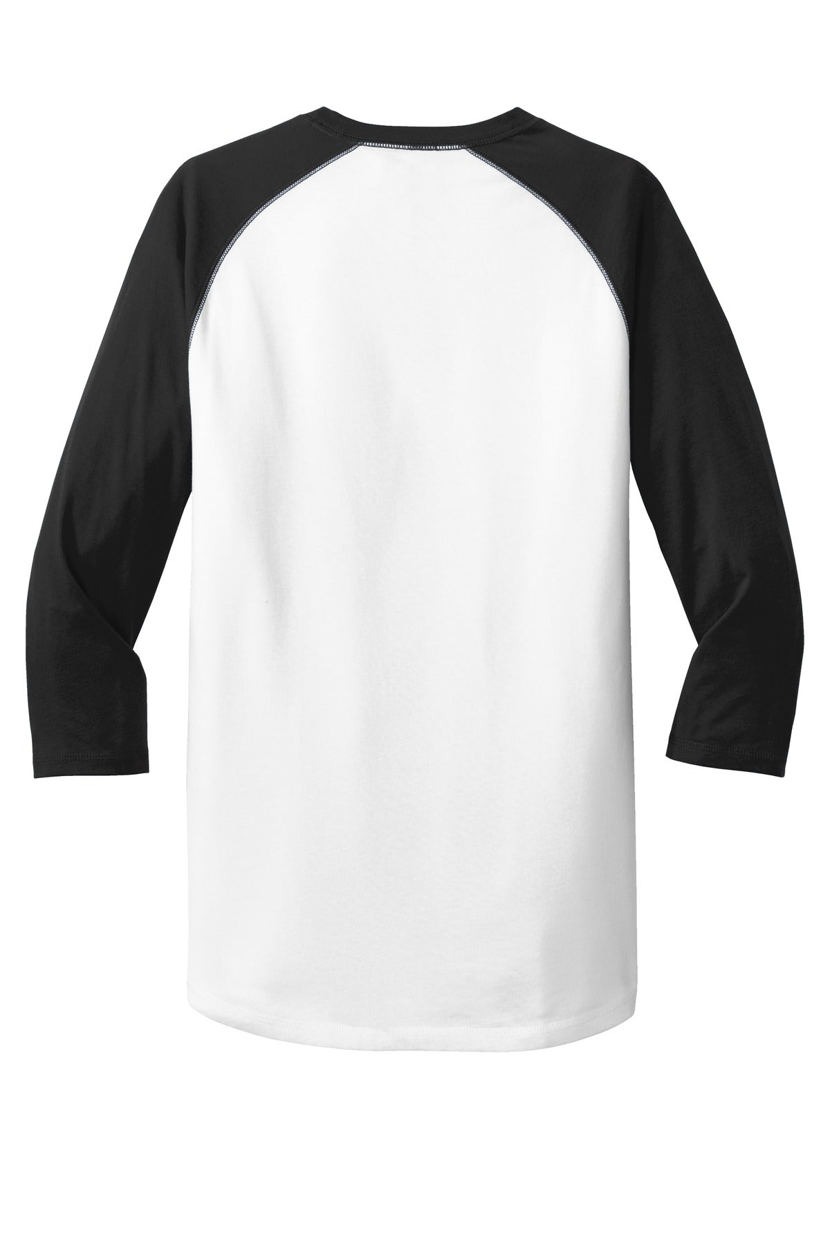 New Era  Heritage Blend 3/4-Sleeve Baseball Raglan Tee. NEA104 Black/ White