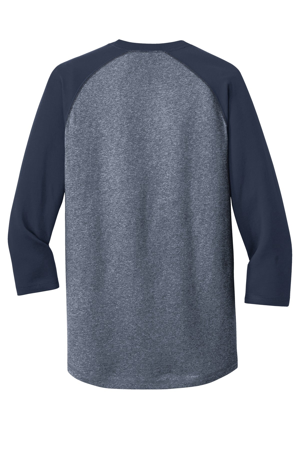 New Era  Heritage Blend 3/4-Sleeve Baseball Raglan Tee. NEA104 True Navy/ True Navy Twist