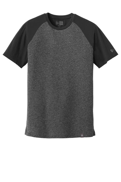 New Era  Heritage Blend Varsity Tee. NEA107 Black/ Black Twist