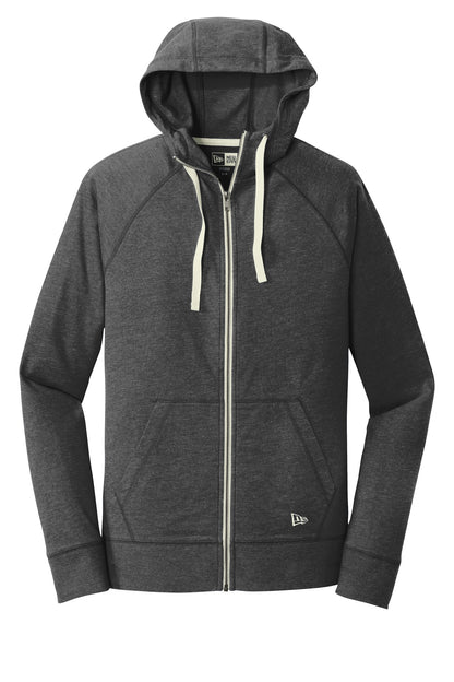 New Era  Sueded Cotton Blend Full-Zip Hoodie. NEA122 Black Heather