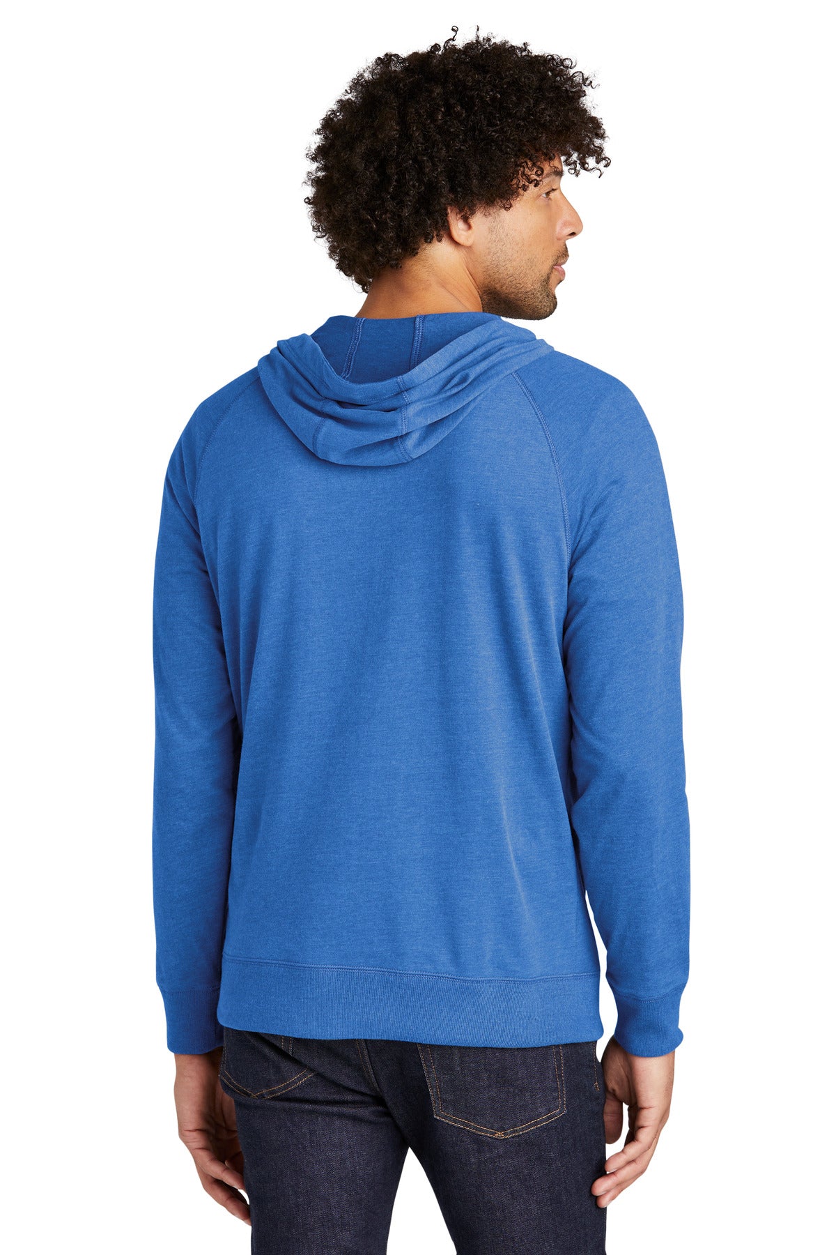 New Era  Sueded Cotton Blend Full-Zip Hoodie. NEA122 Royal Heather