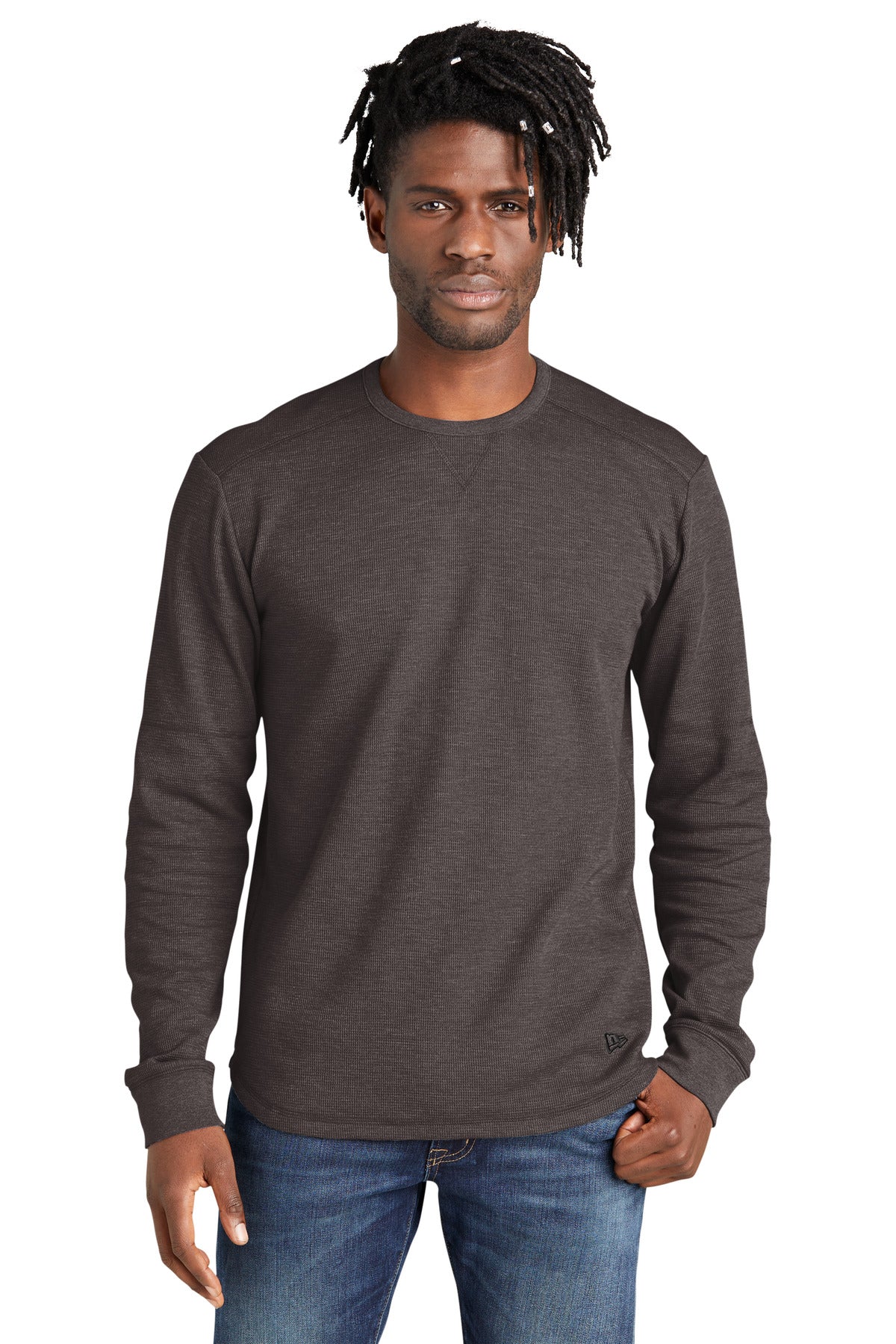 New Era Thermal Long Sleeve NEA140 Black Heather