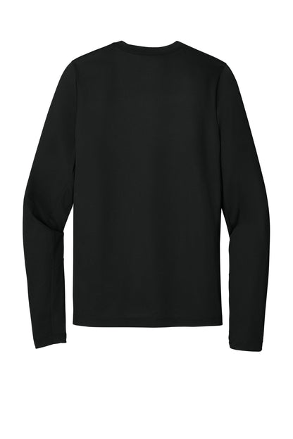 New Era  Series Performance Long Sleeve Crew Tee. NEA201 Black Solid