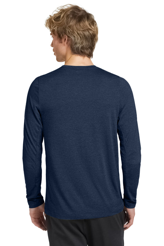 New Era  Series Performance Long Sleeve Crew Tee. NEA201 True Navy
