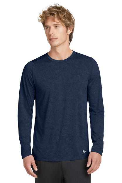 New Era  Series Performance Long Sleeve Crew Tee. NEA201 True Navy