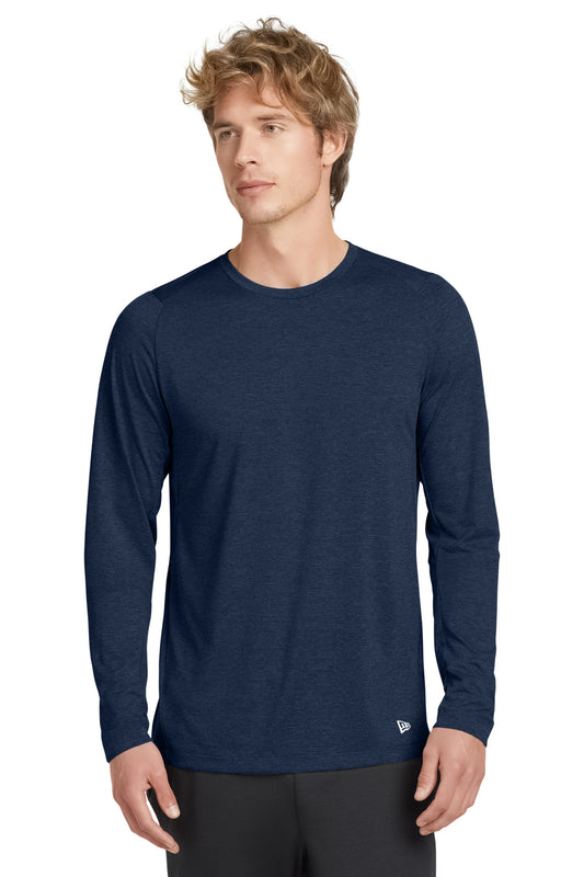 New Era  Series Performance Long Sleeve Crew Tee. NEA201 True Navy