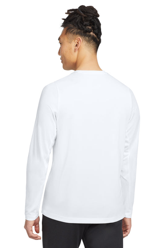 New Era  Series Performance Long Sleeve Crew Tee. NEA201 White Solid