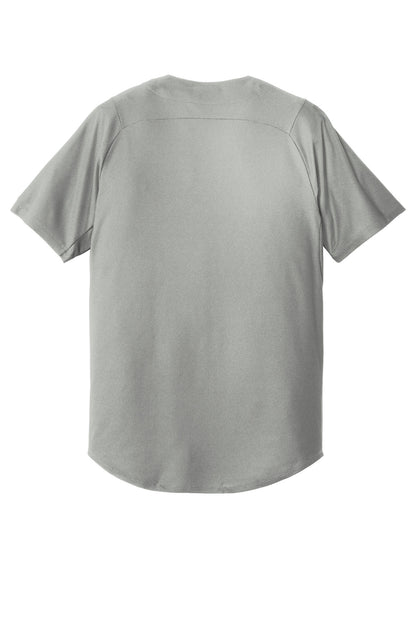 New Era  Diamond Era Full-Button Jersey. NEA220 Grey