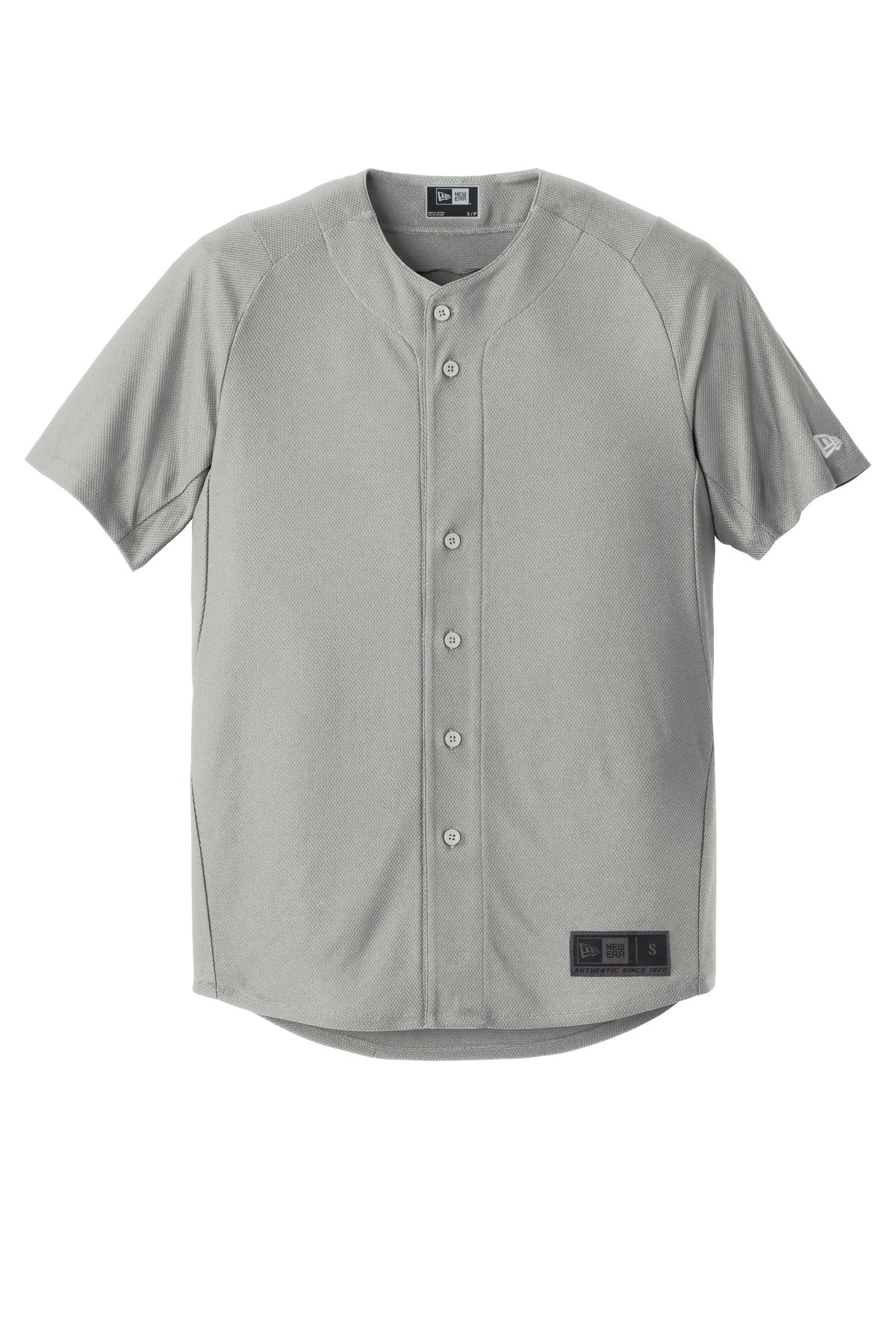 New Era  Diamond Era Full-Button Jersey. NEA220 Grey