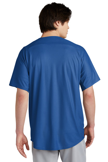 New Era  Diamond Era Full-Button Jersey. NEA220 Royal