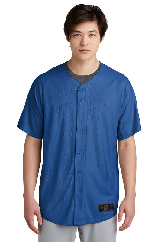 New Era  Diamond Era Full-Button Jersey. NEA220 Royal