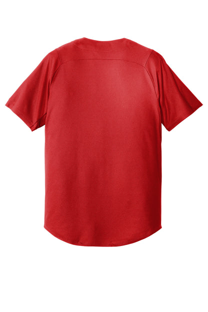 New Era  Diamond Era Full-Button Jersey. NEA220 Scarlet