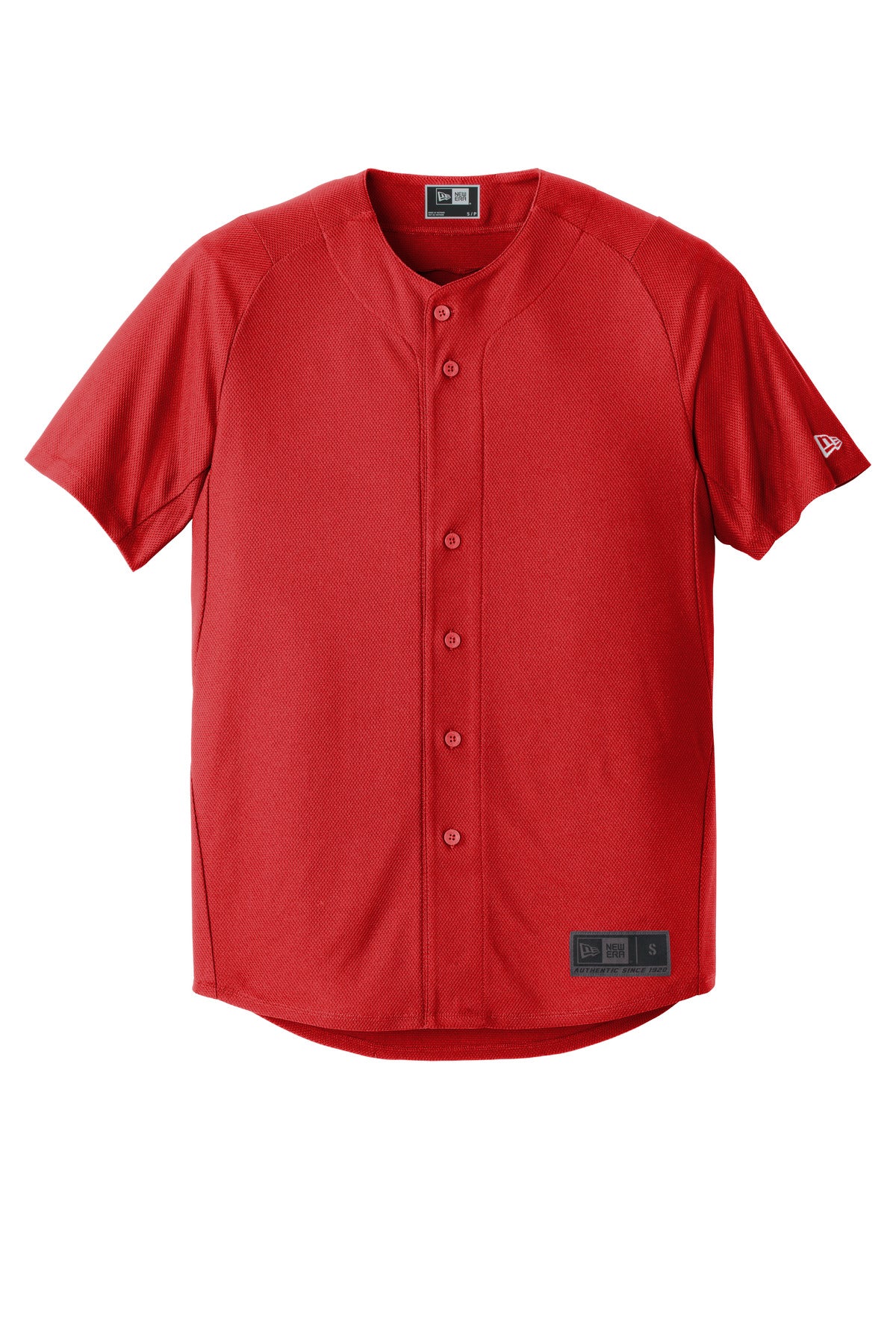 New Era  Diamond Era Full-Button Jersey. NEA220 Scarlet