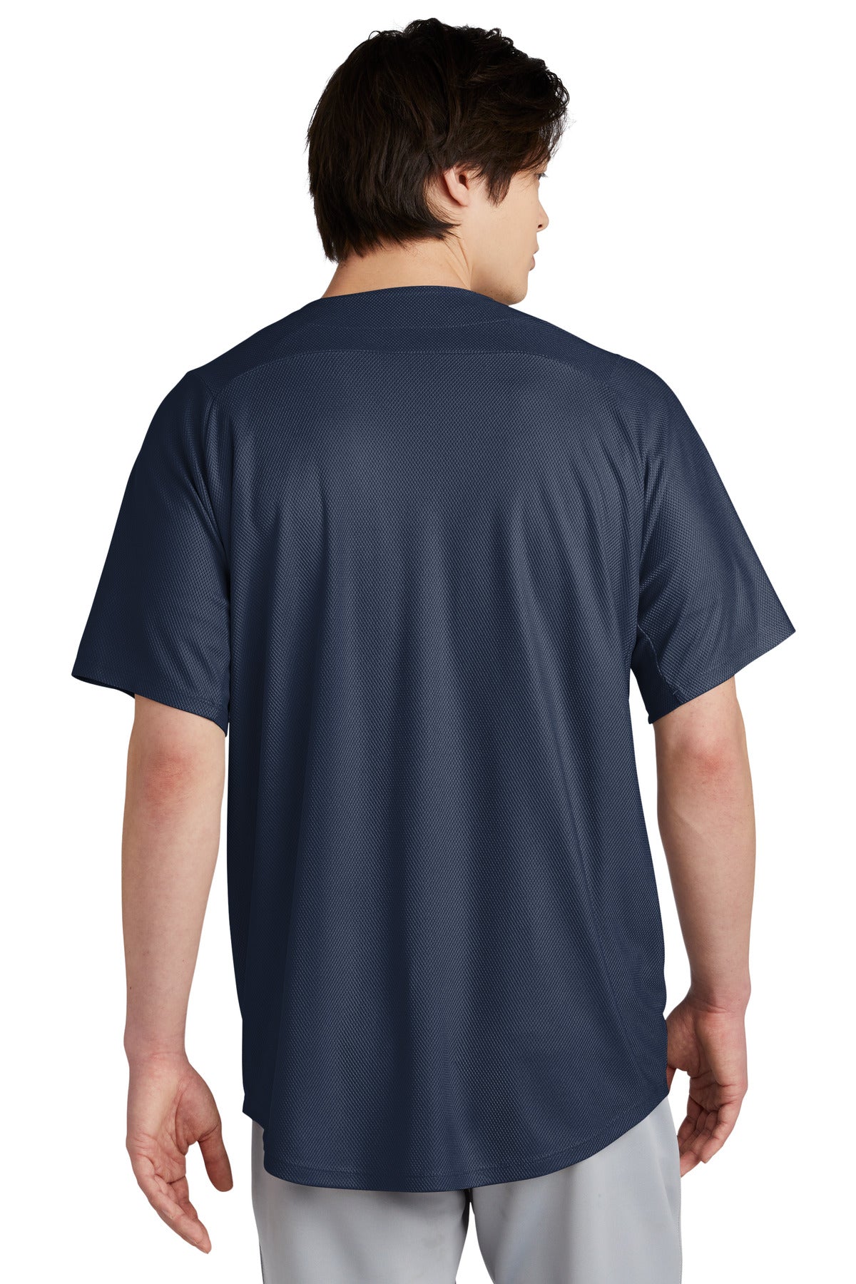 New Era  Diamond Era Full-Button Jersey. NEA220 True Navy