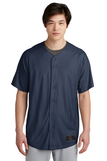 New Era  Diamond Era Full-Button Jersey. NEA220 True Navy