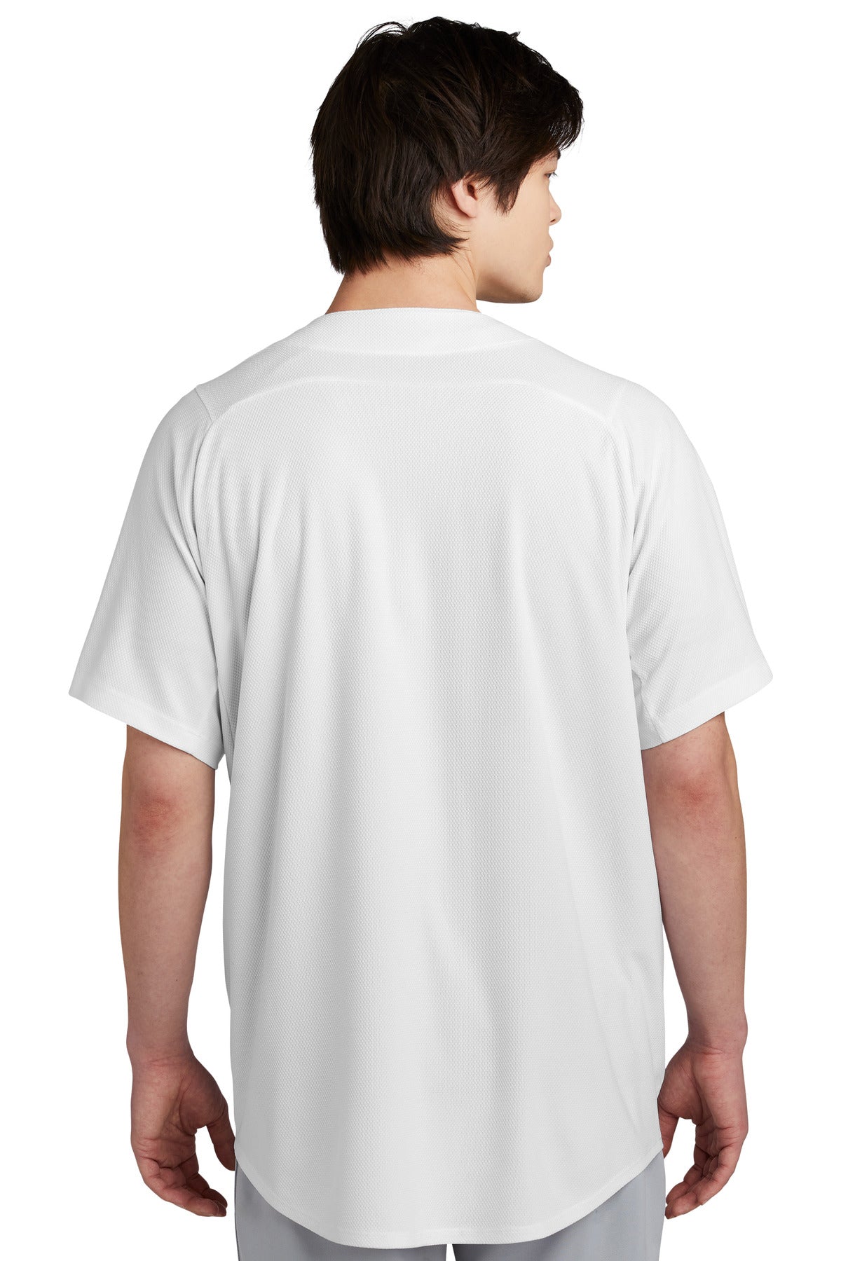 New Era  Diamond Era Full-Button Jersey. NEA220 White