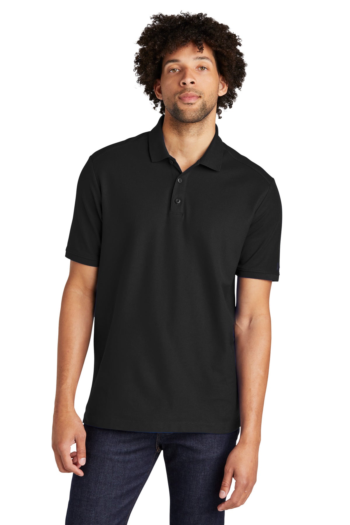 New Era  Venue Home Plate Polo. NEA300 Black
