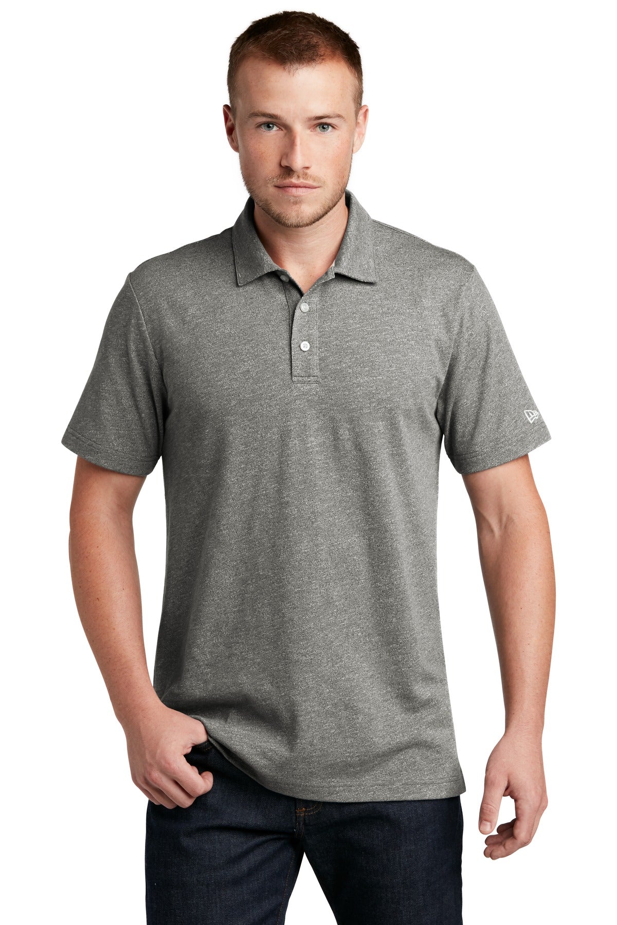 New Era  Slub Twist Polo NEA301 Shadow Grey Twist