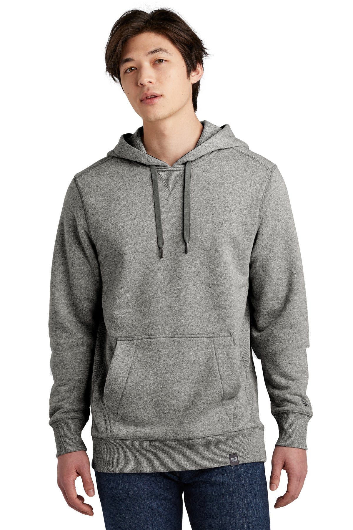 New Era  French Terry Pullover Hoodie. NEA500 Light Graphite Twist