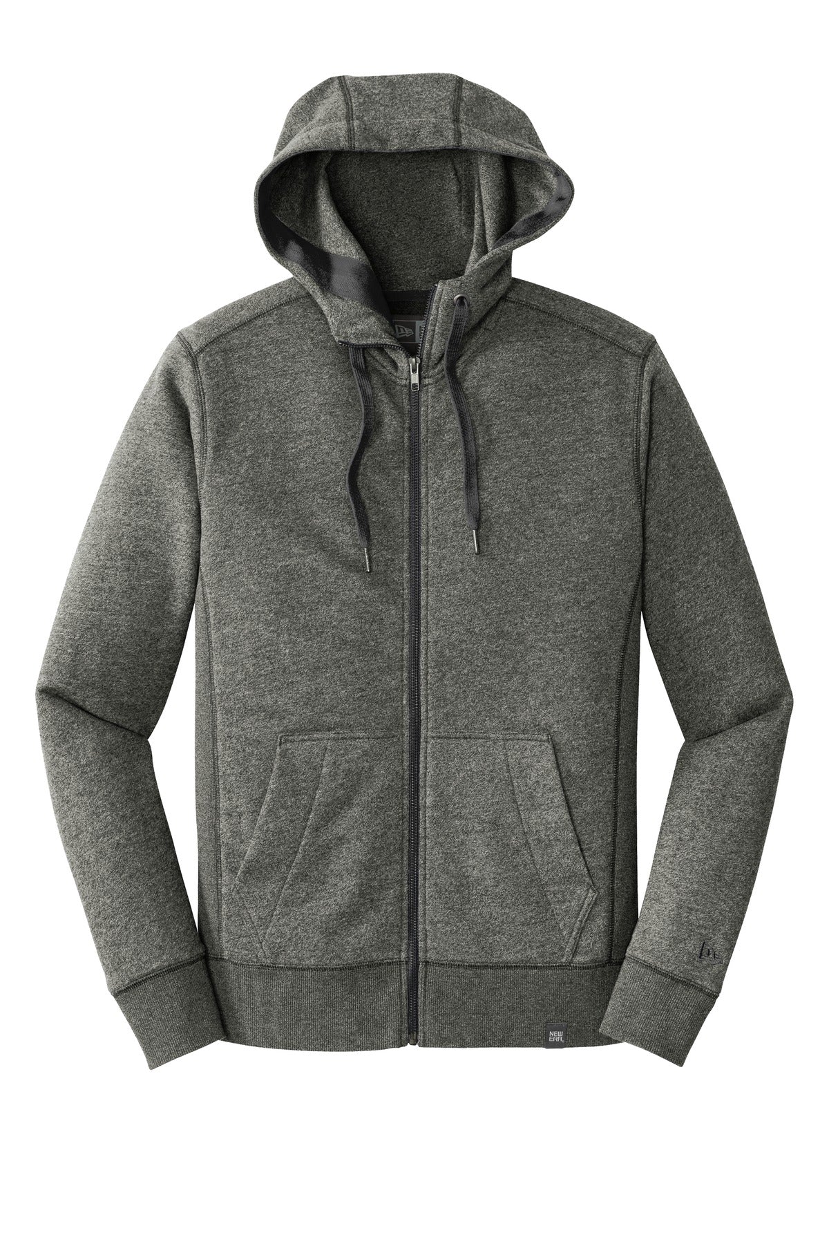 New Era  French Terry Full-Zip Hoodie. NEA502 Black Twist