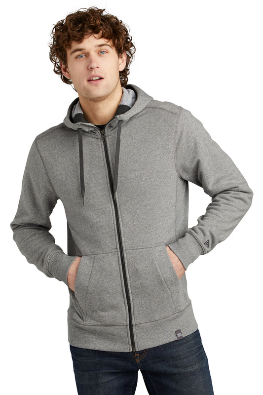 New Era  French Terry Full-Zip Hoodie. NEA502 Light Graphite Twist
