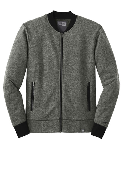 New Era  French Terry Baseball Full-Zip. NEA503 Black Twist/ Black