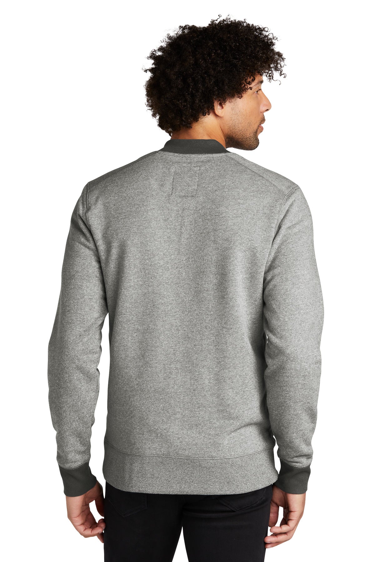 New Era  French Terry Baseball Full-Zip. NEA503 Light Graphite Twist/ Graphite