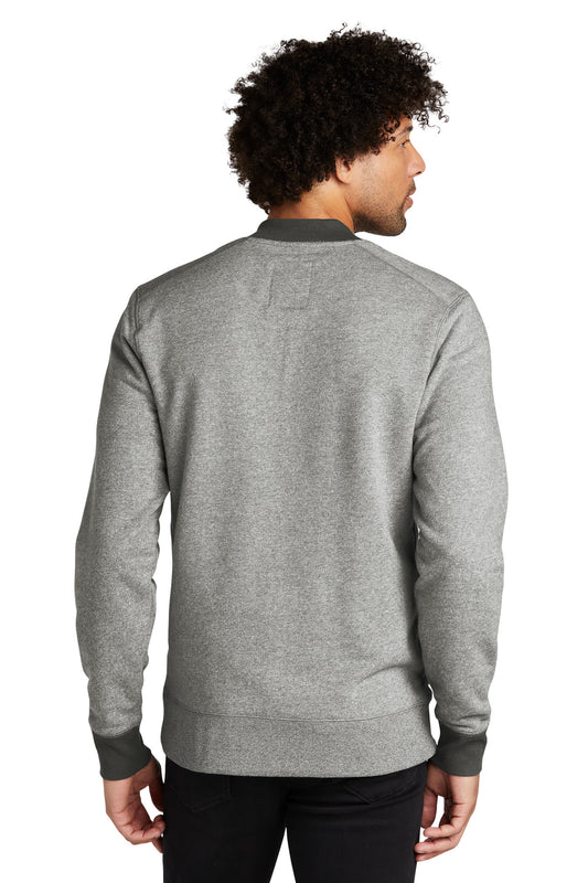 New Era  French Terry Baseball Full-Zip. NEA503 Light Graphite Twist/ Graphite