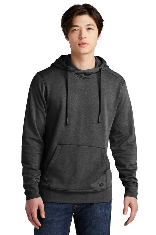 New Era  Tri-Blend Fleece Pullover Hoodie. NEA510 Black Heather