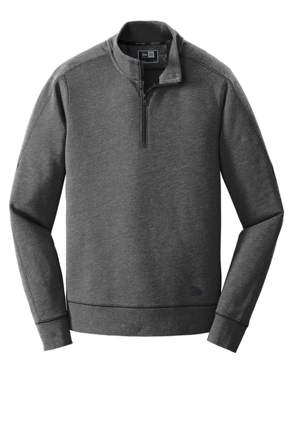 New Era  Tri-Blend Fleece 1/4-Zip Pullover. NEA512 Black Heather