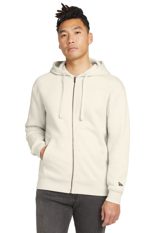 New Era Heritage Fleece Full-Zip Hoodie NEA526 Soft Beige