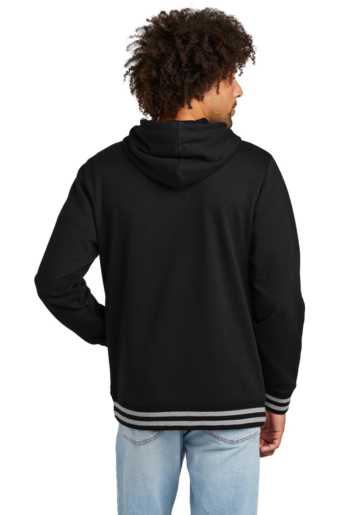New Era Comeback Fleece Pullover Hoodie NEA550 Black/ Athletic Heather
