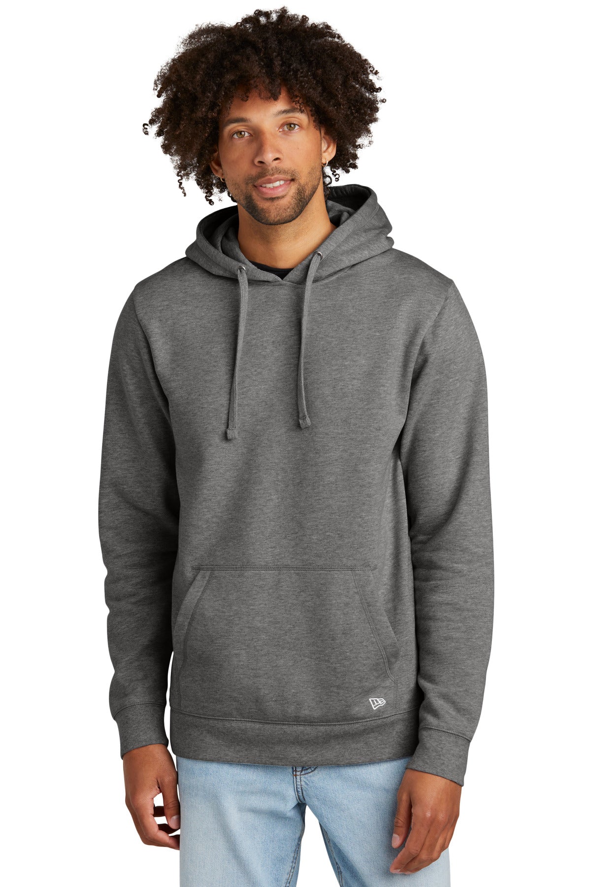 New Era Comeback Fleece Pullover Hoodie NEA550 Dark Heather Grey
