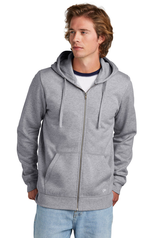 New Era Comeback Fleece Full-Zip Hoodie NEA551 Athletic Heather