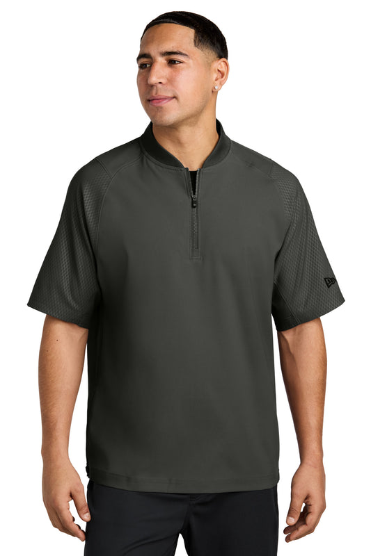 New Era  Cage Short Sleeve 1/4-Zip Jacket. NEA600 Black