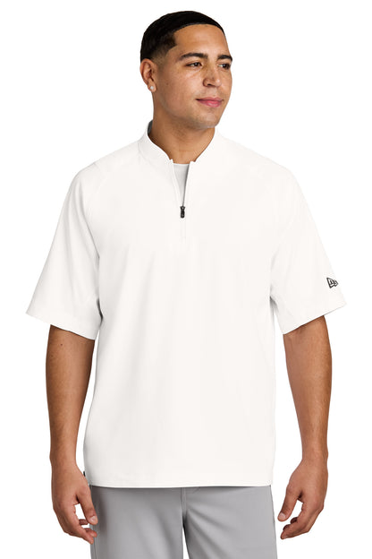 New Era  Cage Short Sleeve 1/4-Zip Jacket. NEA600 White