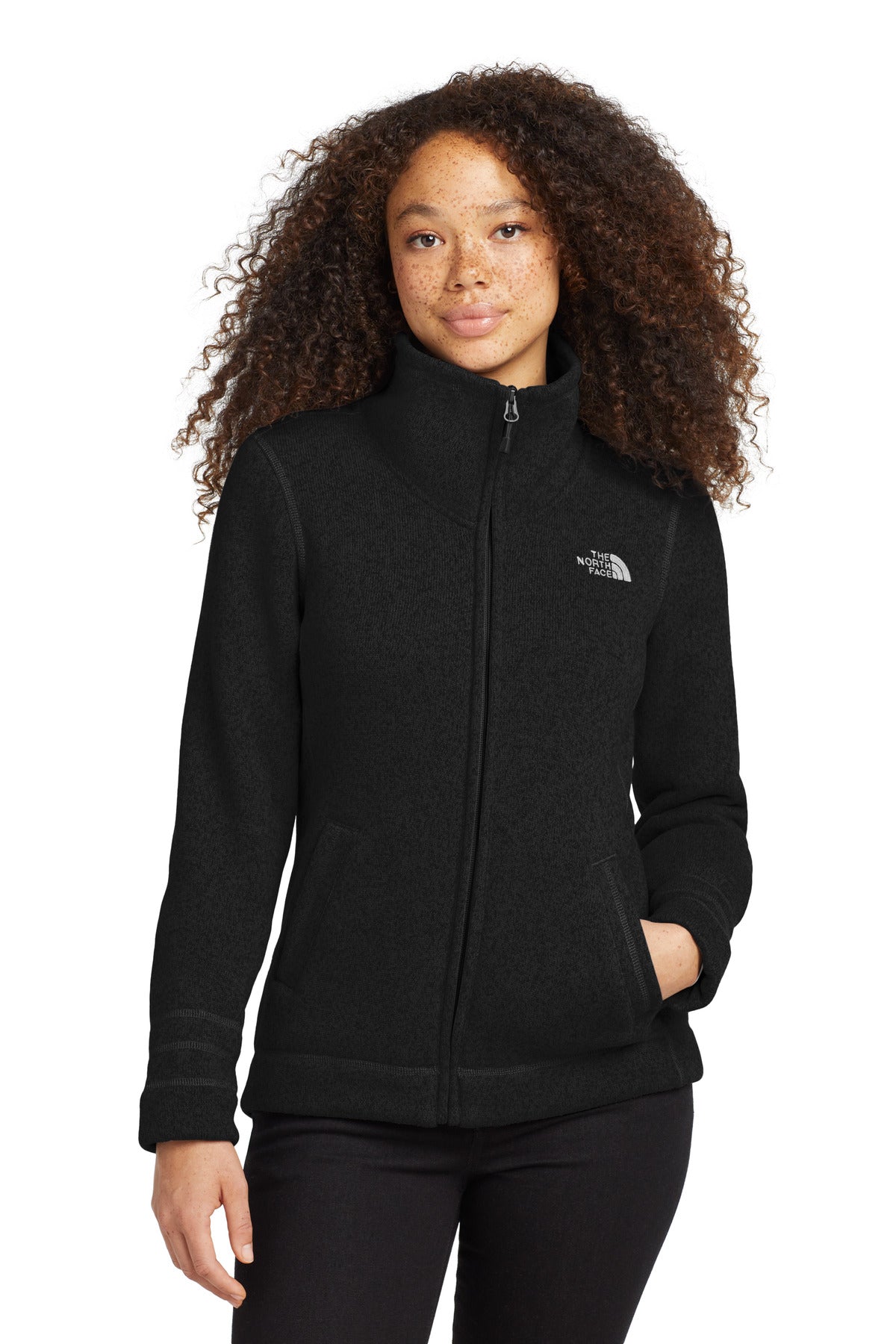 The North Face  Women's Sweater Fleece Jacket. NF0A3LH8 TNF Black Heather
