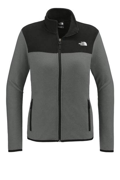 The North Face Women's Glacier Full-Zip Fleece Jacket NF0A7V4K Asphalt Grey/ TNF Black