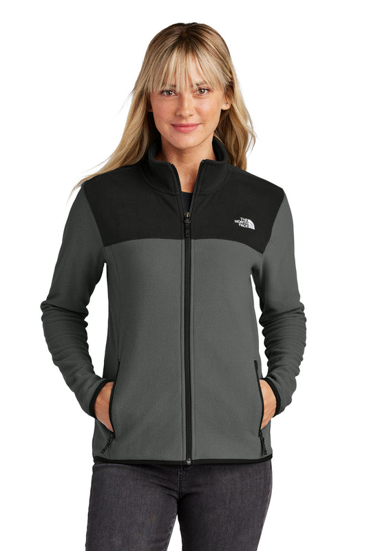 The North Face Women's Glacier Full-Zip Fleece Jacket NF0A7V4K Asphalt Grey/ TNF Black