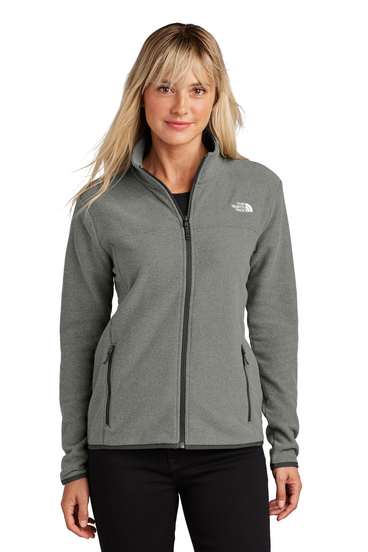 The North Face Women's Glacier Full-Zip Fleece Jacket NF0A7V4K TNF Medium Grey Heather